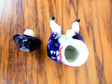 Antique Pair of Staffordshire Porcelain Novelty Figurines