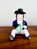 Antique Pair of Staffordshire Porcelain Novelty Figurines
