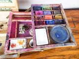 Antique 1900 French Painting Artists Paint Box Set Couleurs Sans Danger