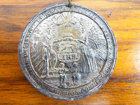 Rare Antique Religious In Hoc Signo Vinces Pledge Temperance Coin Medal 1849