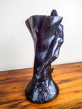 FLEA Antique Art Nouveau European Bronze Vase Blindfolded Wood Nymph Butterfly