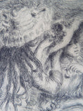 Antique Plate Signed Renoir Etching Le Chapeau Epinglé (The Hat Secured with a Pin), c. 1894