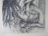 Antique Plate Signed Renoir Etching Le Chapeau Epinglé (The Hat Secured with a Pin), c. 1894