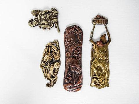 RL Antique Miscellaneous Asian Japanese Shakudo Meiji Era Metalware