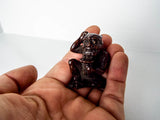 RL Antique Wooden Japanese Demon Oni Katabori Netsuke 1.75" Meiji Period Carving