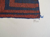 Art Navajo Blanket Jack Silverman Signed Serigraph