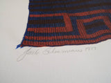Art Navajo Blanket Jack Silverman Signed Serigraph