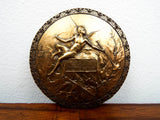 Vintage Copper Clad Medallion Giovanni Schoeman Cold Cast Bronze Albert Camus
