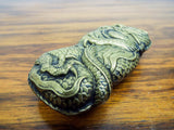 Antique Brass Japanese Vesta Case Meji Dragon Match Holder Case Safe