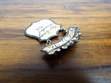 Antique 10k Gold Womens Christian WCTU Religious Suffragette Prize Medal Medallion Pinback Pin Button