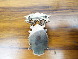 Antique Victorian 14k Gold WCTU Womens Suffragette Pinback Prize Pin Medal Badge