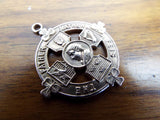 1925 Vintage 9ct Gold Religious Father Mathew Feis Badge Pendant Medal