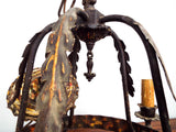 Vintage Spanish Style Wrought Iron Chandelier Ceiling Light Antique Lighting