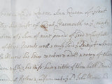 Antique Queen Anne 18th C 1700s Indenture Legal Document British Ephemera