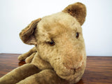 Rare Vintage Plush Toy Lion, Antique Stuffed Wild Animal Cat British 1920s '30s