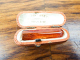 Antique 1910 Cheroot Holder Cased Amber Cigarette Mouthpiece German Gustav Breul