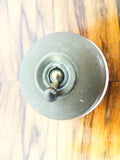 Antique Edwardian White Ceramic & Brass Electric Light Switch