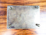 Antique 1910s Heavy Brass Embossed British Arts & Crafts Style Box