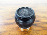 Antique Small English Sterling Wood Match Striker & Holder